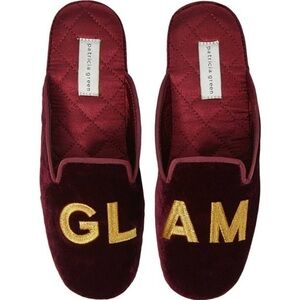LIKE NEW Patricia Green 'Glam' Embroidered Scuff Slipper (Women)